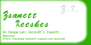 zsanett kecskes business card